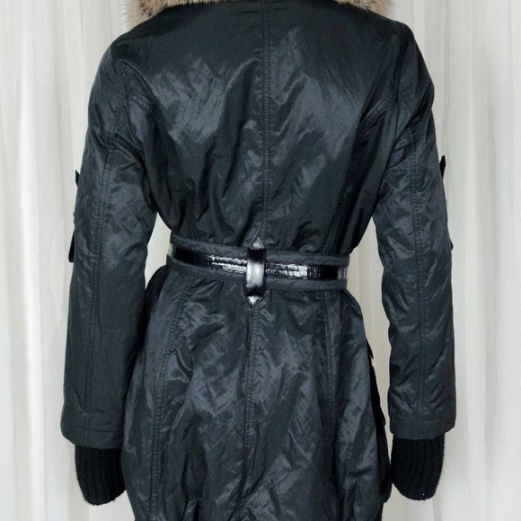 Danier patent leather trim fox fur collar fall jacket - Picture 11 of 12